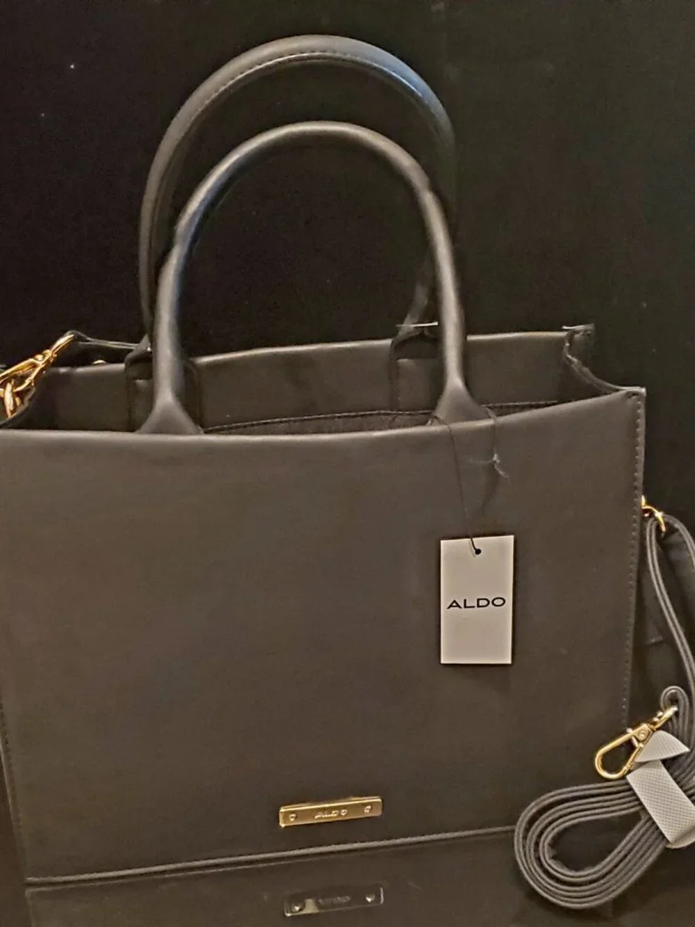 Aldo Daspias Black Satchel Handbag